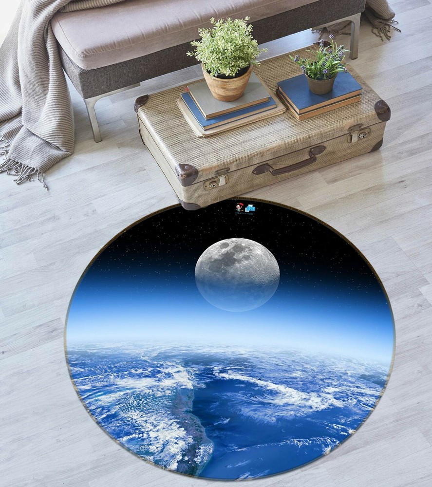 3D Earth Planet Moon NAO3875 Game Rug Mat Elegant Photo Carpet Mat Fay