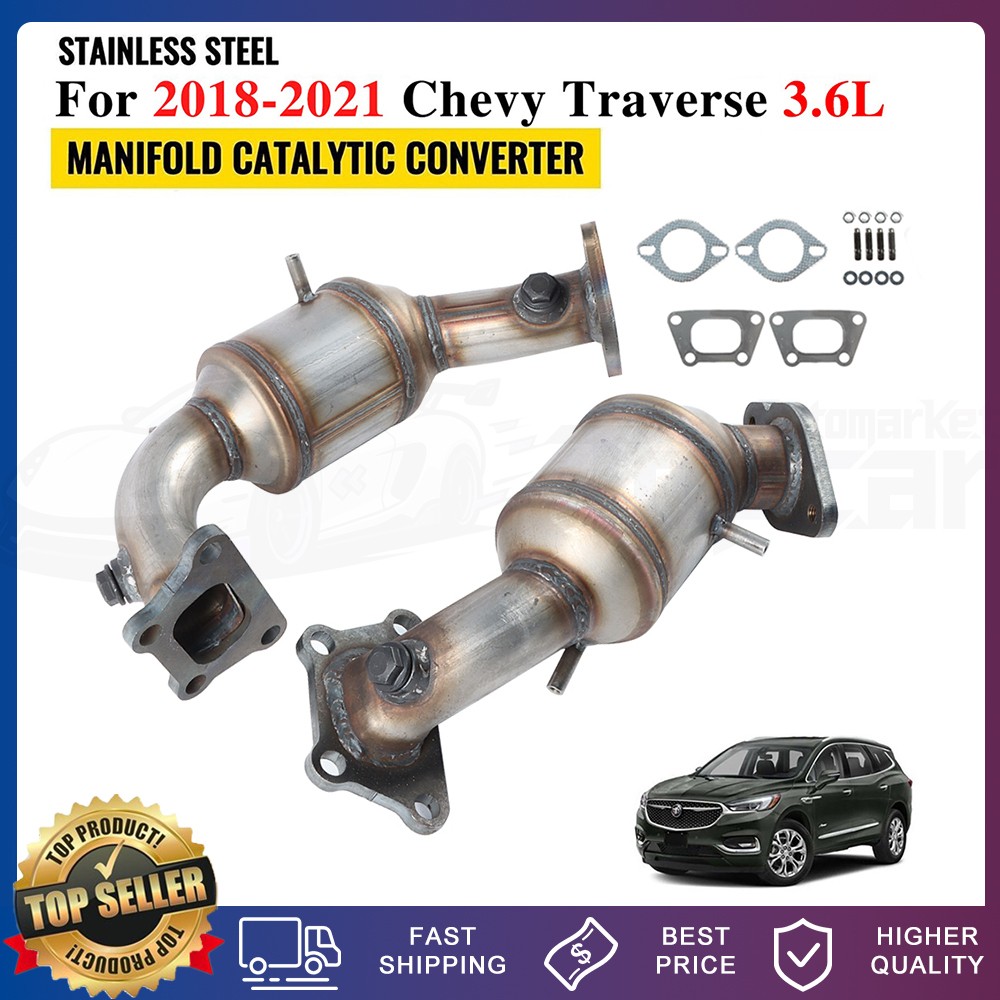 For 2018-2023 Chevrolet Traverse 3.6L Front & Rear Manifold Catalytic Converter