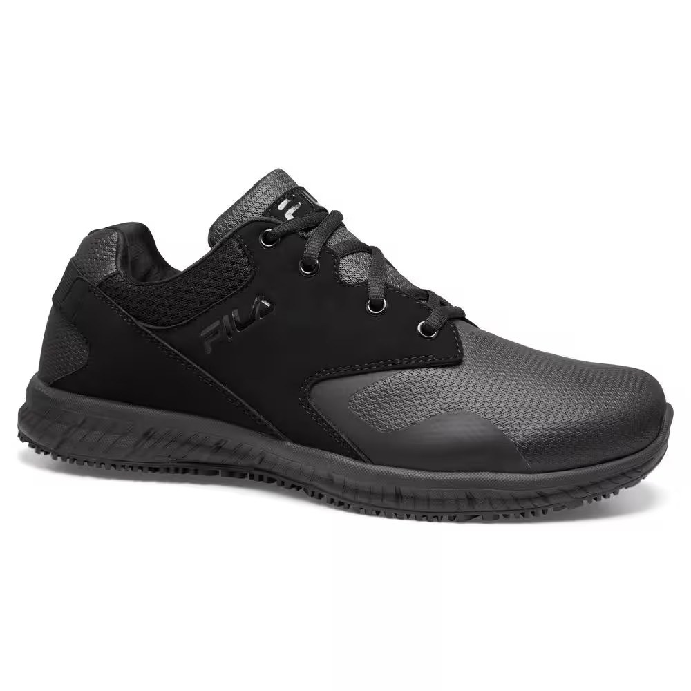 Men's Memory Layers Slip Resistant Athletic Shoes - Soft Toe - BLACK Size 9(M)