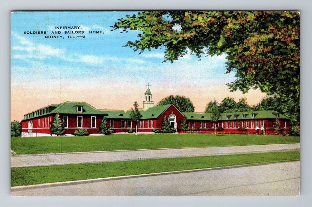 Quincy IL-Illinois, Soldiers' and Sailors' Home Infirmary Vintage Postcard