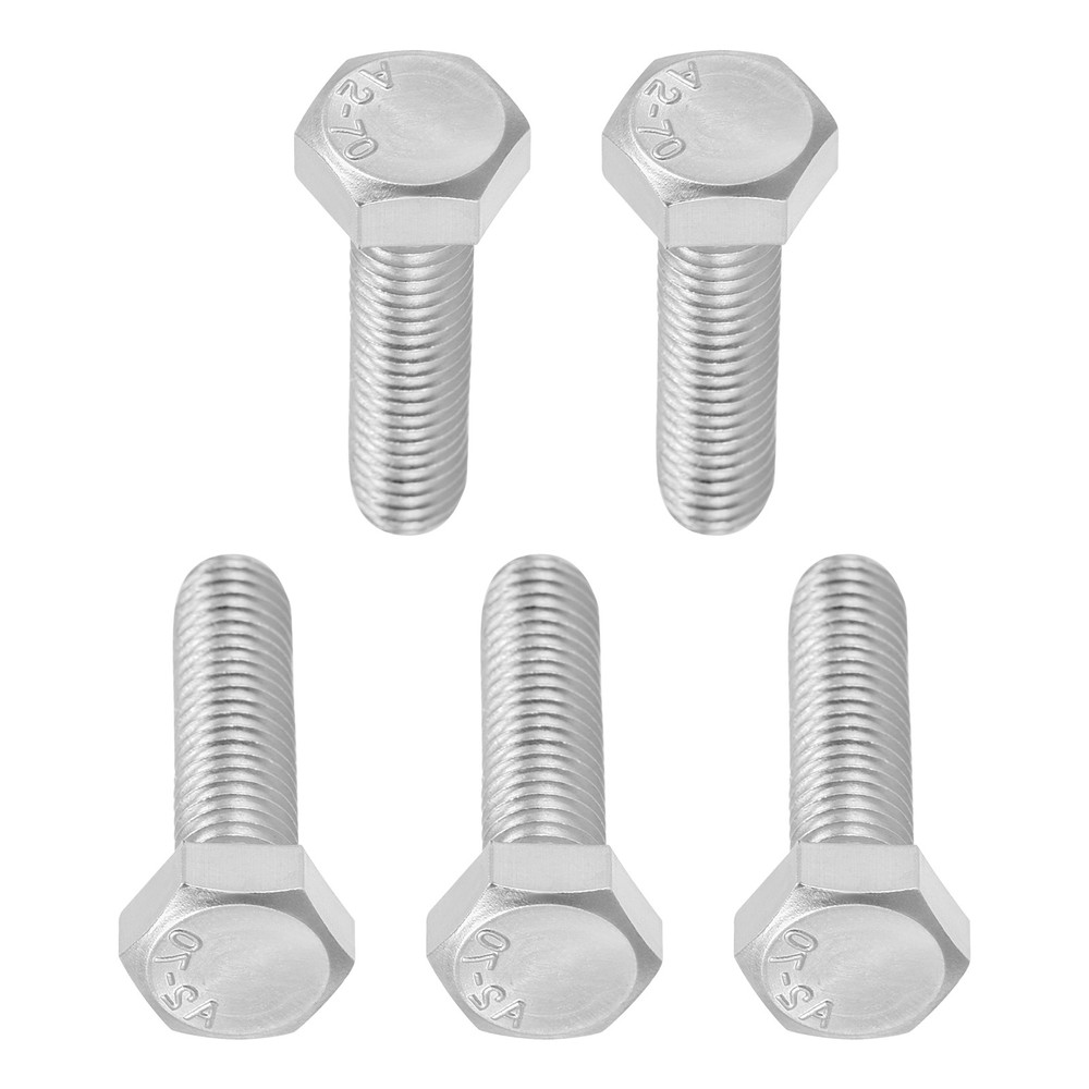M8x30mm(DxL) 5Pack 304 Stainless Steel Hexagon Head Cap Bolts Screws