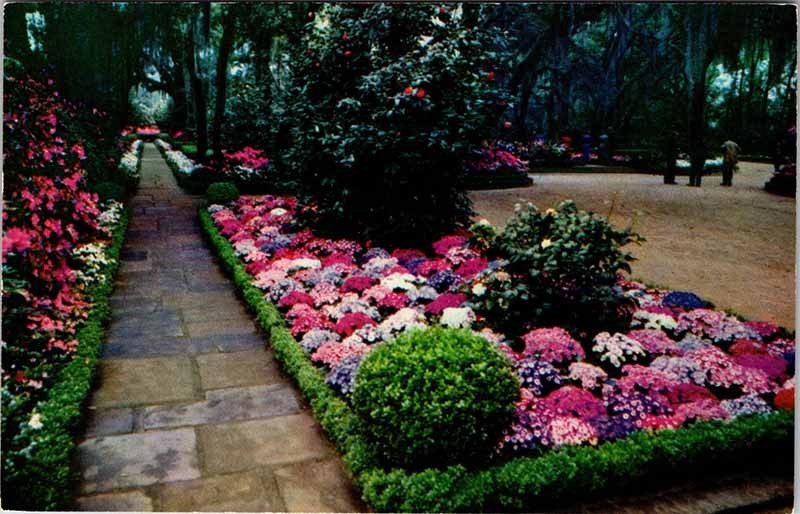 Postcard GARDEN SCENE Mobile Alabama AL m/09 AK8096