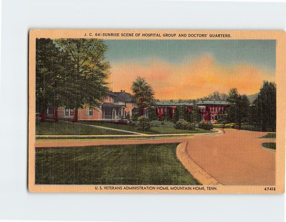 Postcard Sunrise Scene of Hospital Group & Doctors' Quarters Tennessee
