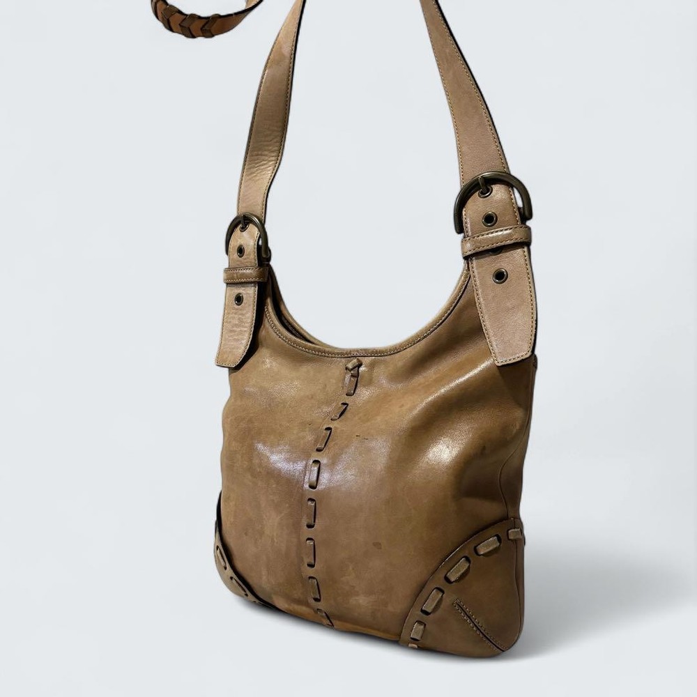 Coach Old Leather Shoulder Bag USA Brown One Size Crossbody