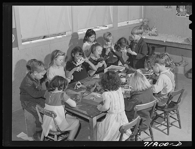 Tulare County California 1942 FSA Farm Workers Camp Nursery School Children