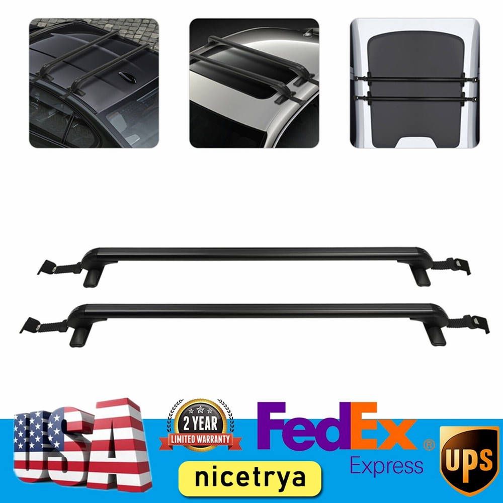 Universal Car Top Roof Rack Cross Bar Luggage Cargo Carrier For 4 or 5 Door Cars