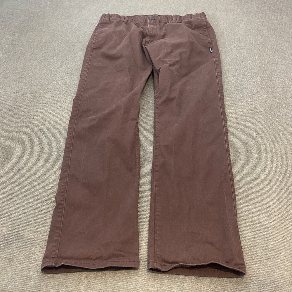 Denizen by Levi Men's Chino Pant Size Large Brown Elastic Waist 30