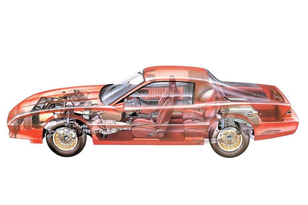 1982 Chevy Camaro Cutaway  | 24x36 inch POSTER | vintage classic car