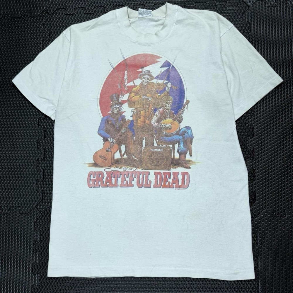 90s Grateful Dead Liquid Blue Single Stitch Band T-Shirt Size L, 21x30