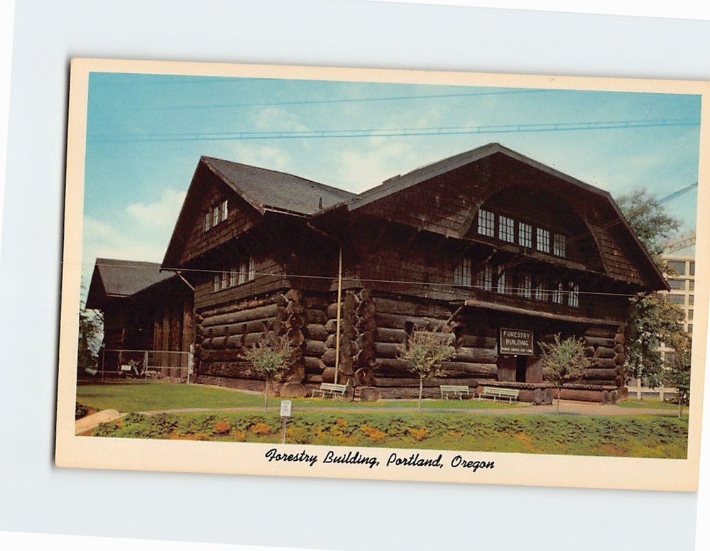Postcard Forestry Building Portland Oregon USA