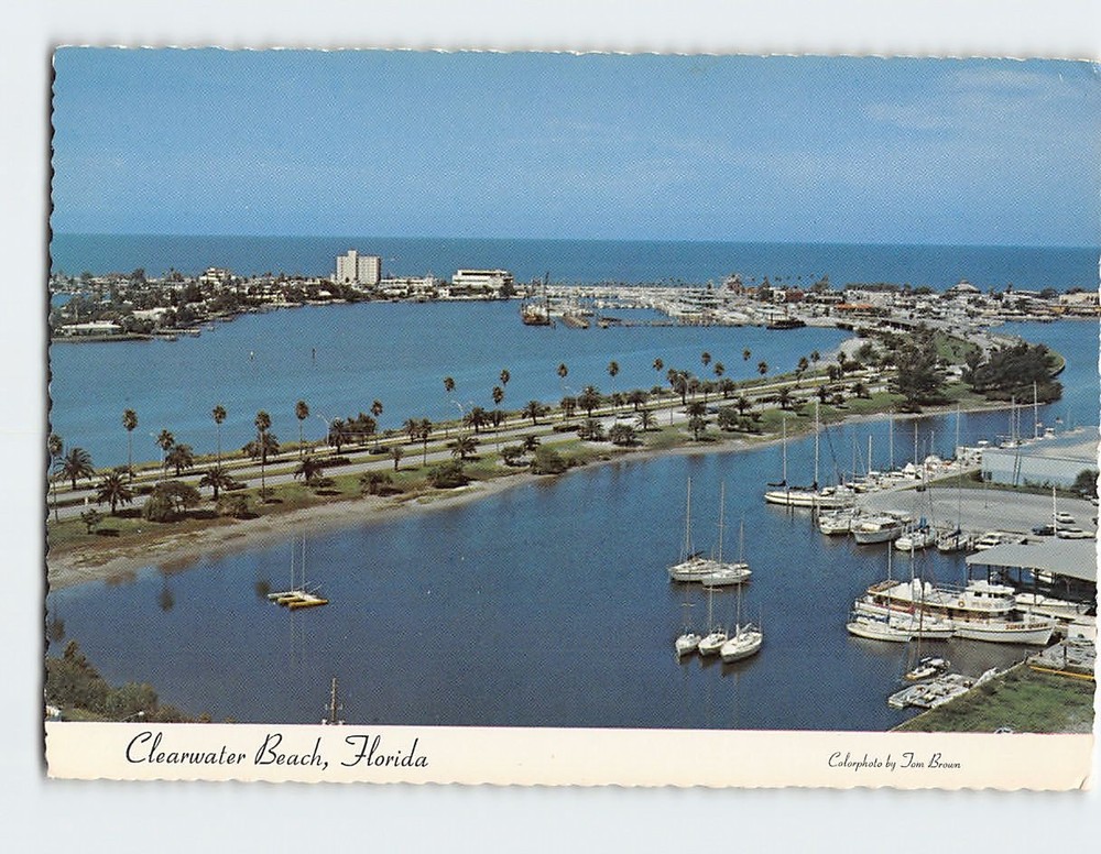 Postcard Memorial Causeway Clearwater Beach Florida USA