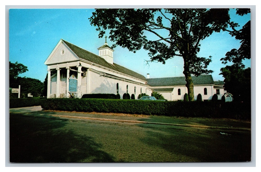 Cape Cod, MA Massachusetts, St. Francis Xavier Church, Hyannis, Chrome Postcard