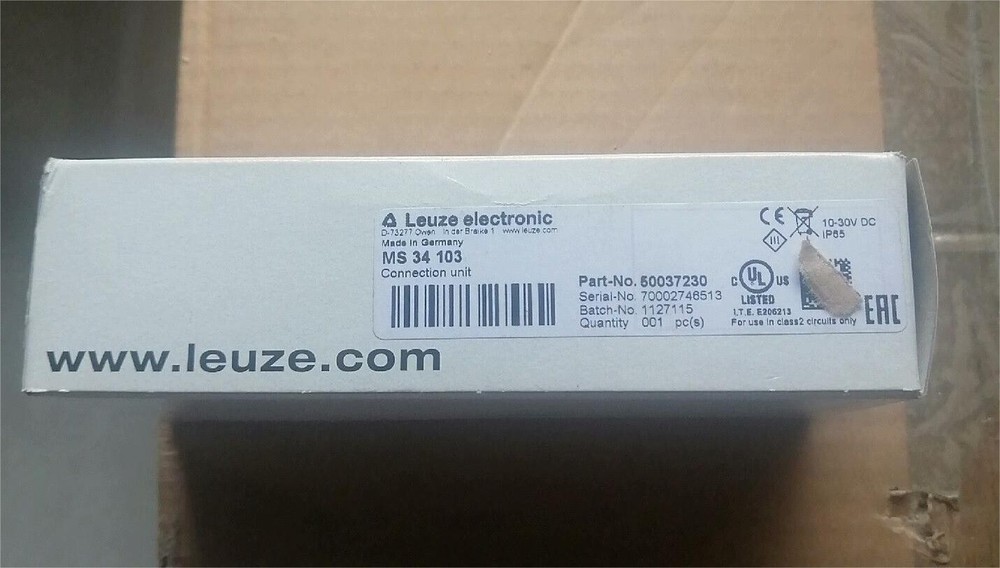 Leuze   Ms34103   Ms 34 103   50037230   Connection Unit  New In Box Dhl/Ups