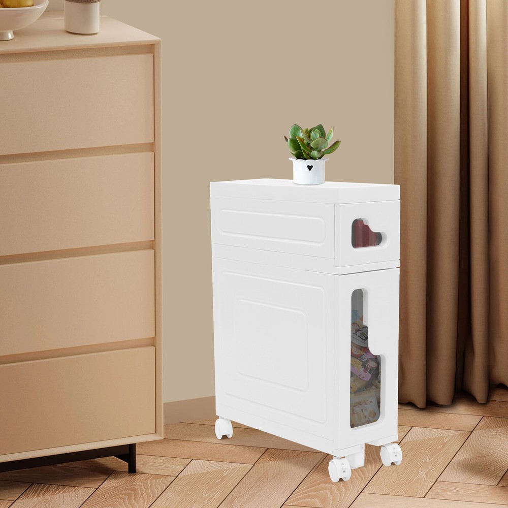 Slim Bathroom Storage Floor Cabinet with Ample Space for Organization