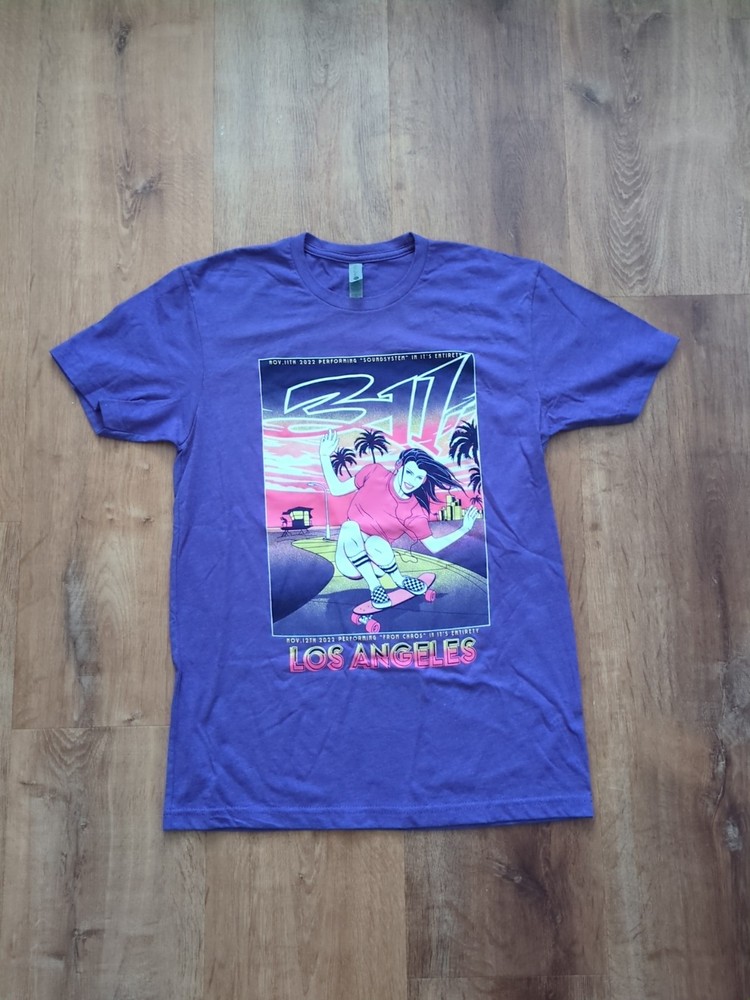 2022 311 Band T Shirt Concert Tour Los Angeles Purple Rock Metal Music SMALL