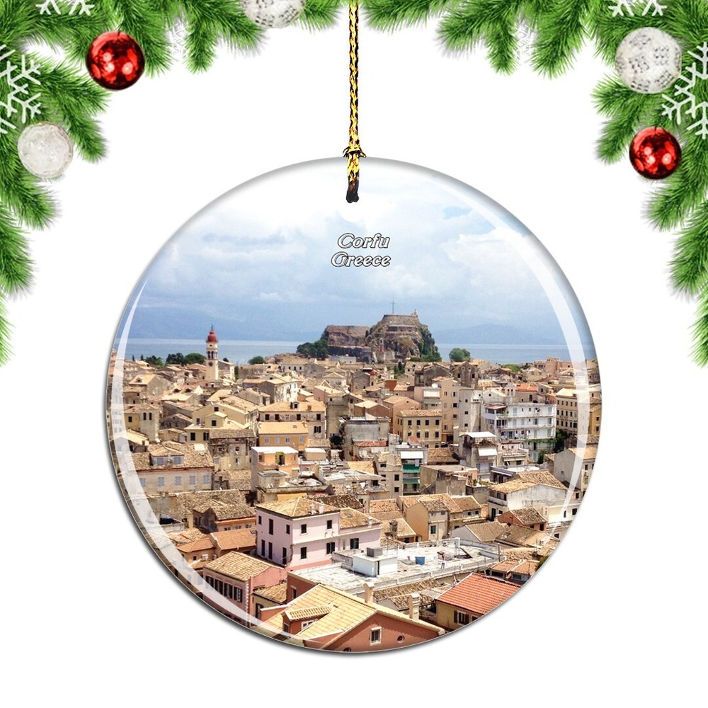 Greece Corfu Christmas ornament travel souvenir city keepsake
