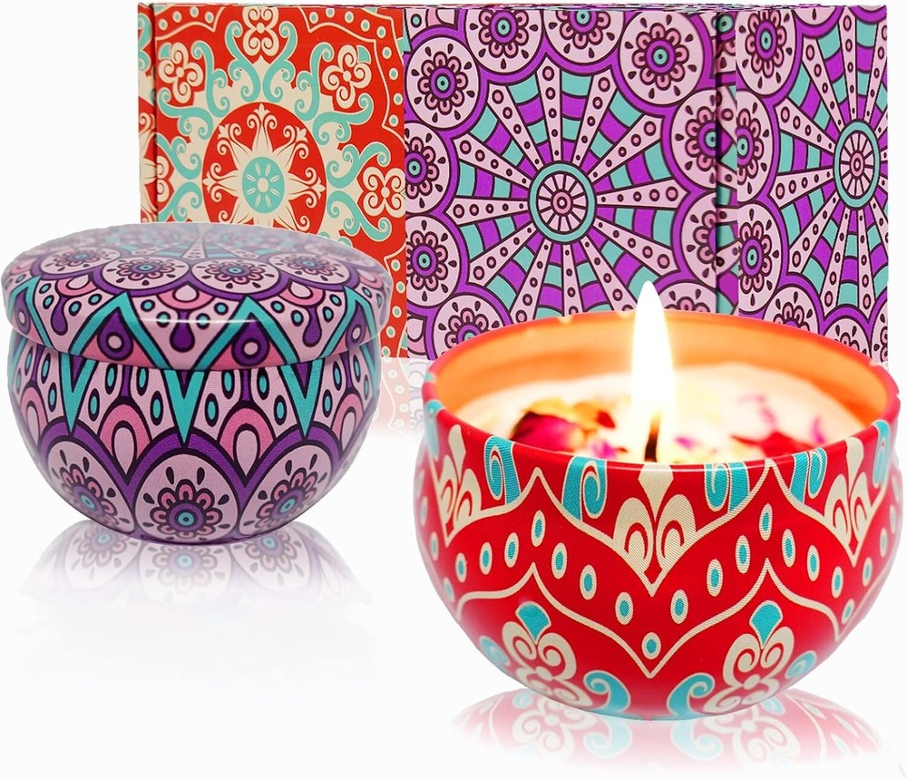 2-Pack Scented Soy Aromatherapy Candles Gift Set