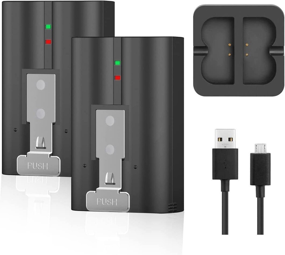 2-Pack 6040mAh Replacement Battery with Charger Station for Ring-Doorbell Cam...