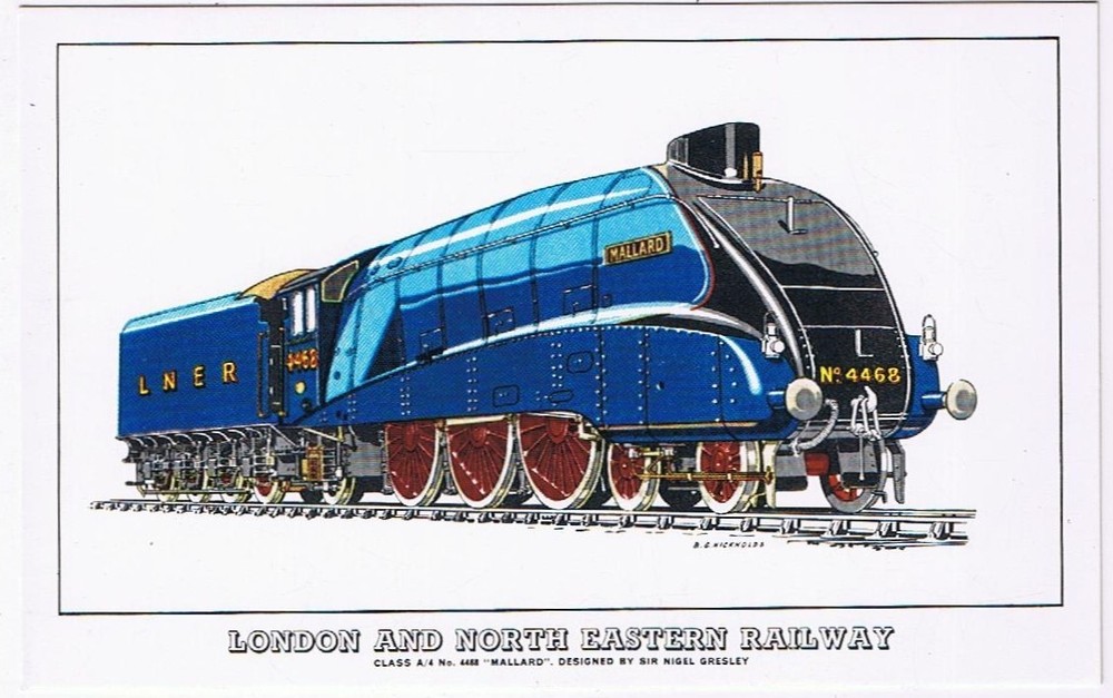 Postcard London & North Eastern Railway Mallard 4468