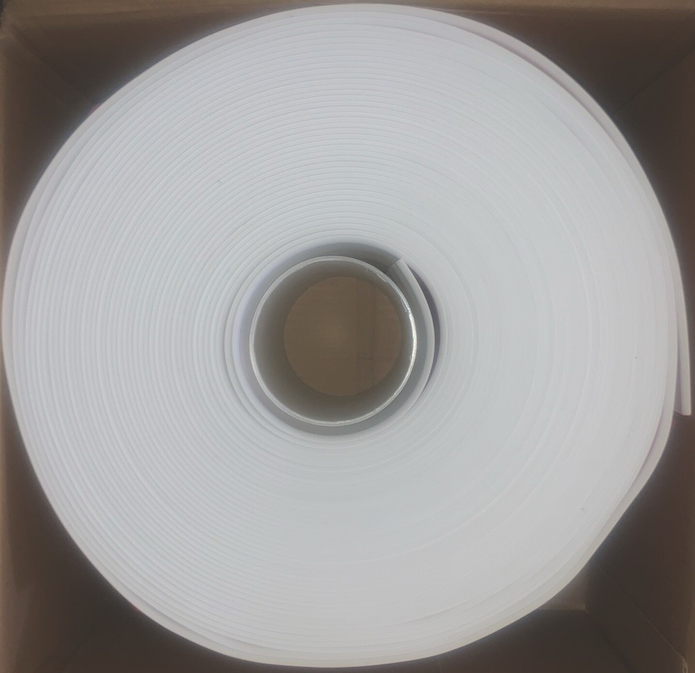 Proflex White Vinyl Wall Base PSA 6”x80ft Super Strong Self-Adhesive Baseboard