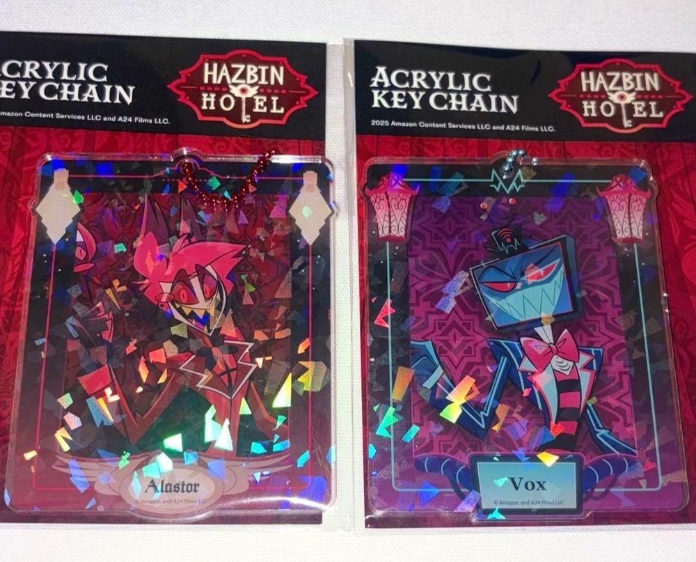 Hazbin Hotel Alastor Vox Acrylic Keychain Hologram Set of 2 POP-UP SHOP FS JP