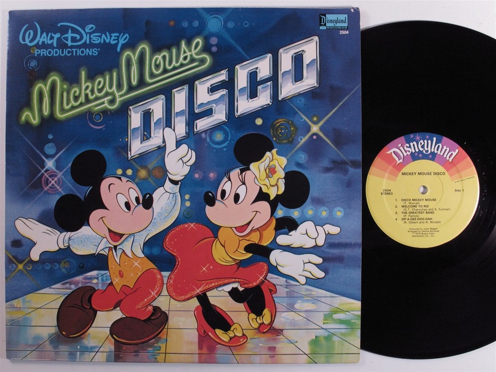 MICKEY MOUSE DISCO Dennis Burnside DISNEYLAND 2504 LP VG+ c