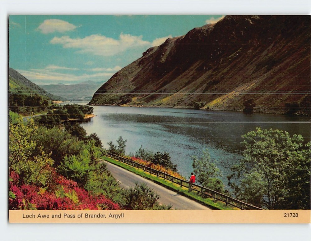 Postcard Loch Awe & Pass of Brander Argyll Scotland