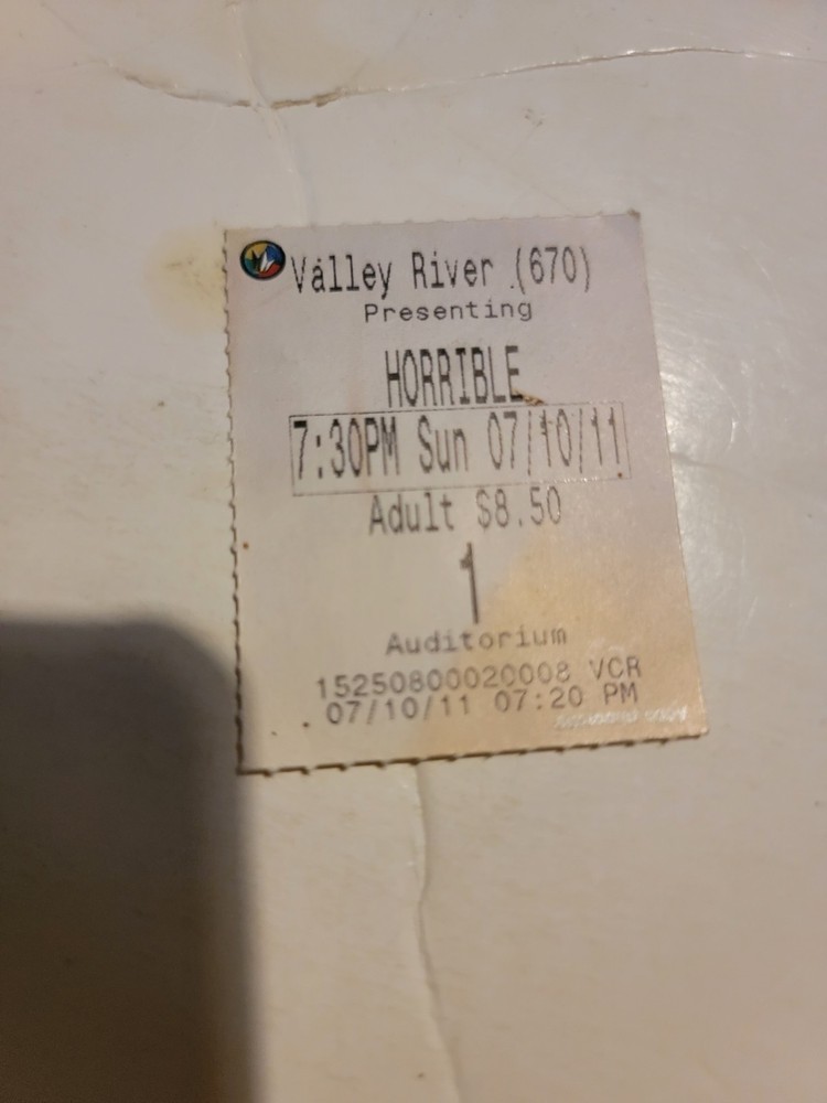 Movie Ticket Stub Horrible Bosses Regal Cinema