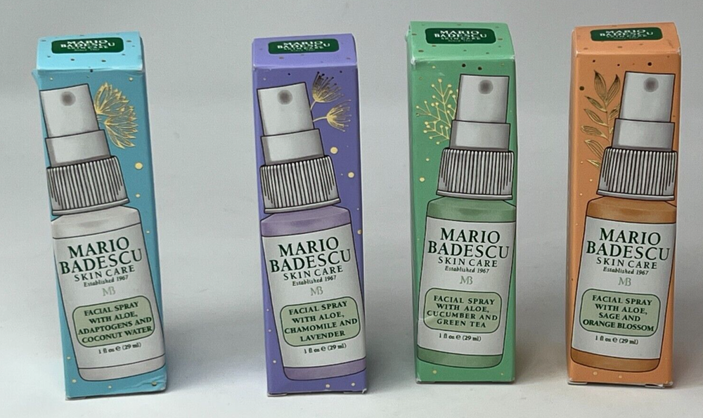 Set of 4 Mario Badescu Aloe Facial Sprays 1 fl.oz. Each
