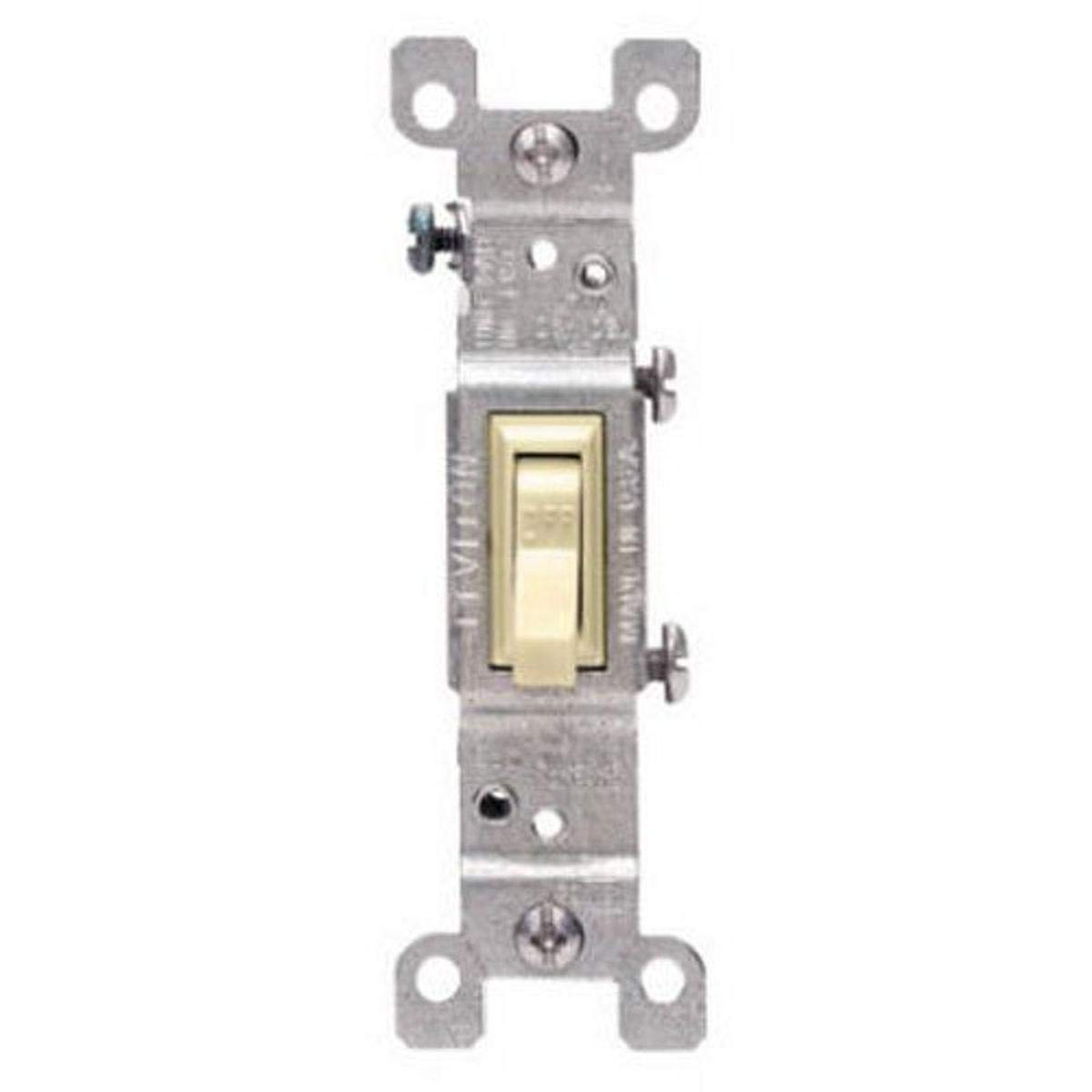 15 Amp, 120 Volt, Toggle Framed 3-Way AC Quiet Switch, Residential Grade, Ground-image