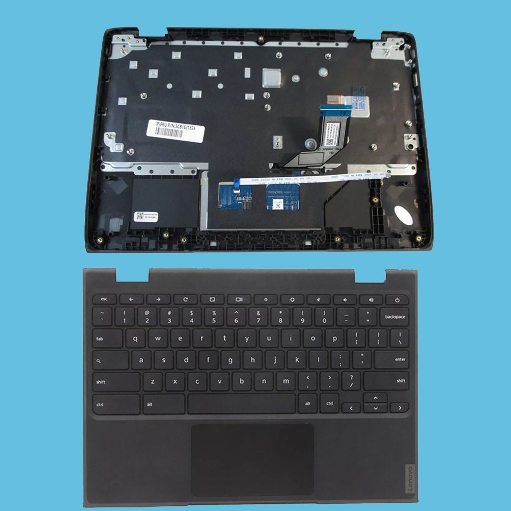 For Lenovo 100E Chromebook 2nd Gen MTK 2 5CB1E21835 Palmrest Keyboard Touchpad