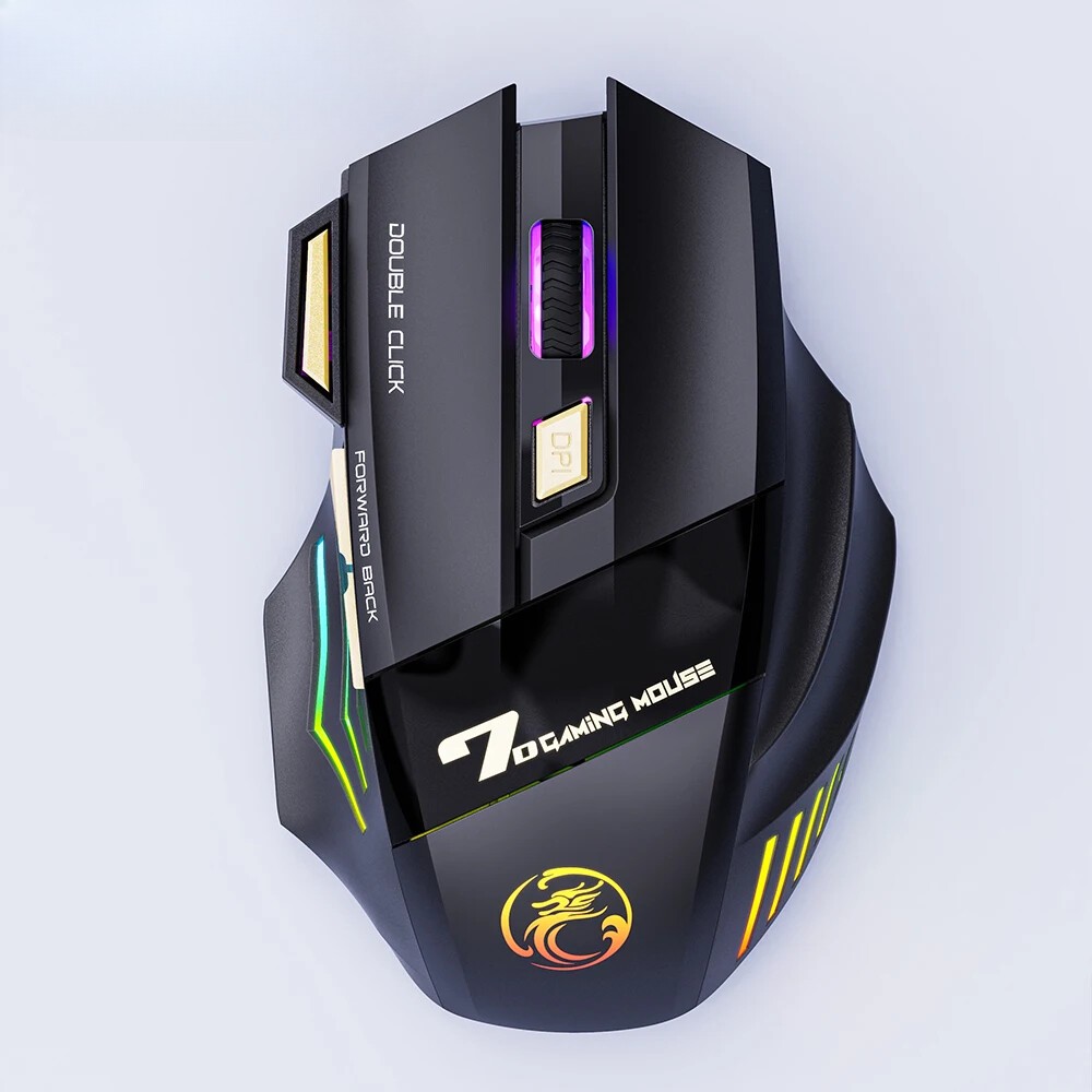 Rechargeable Wireless Bluetooth Silent Mouse 3200 DPI Ergonomic Design