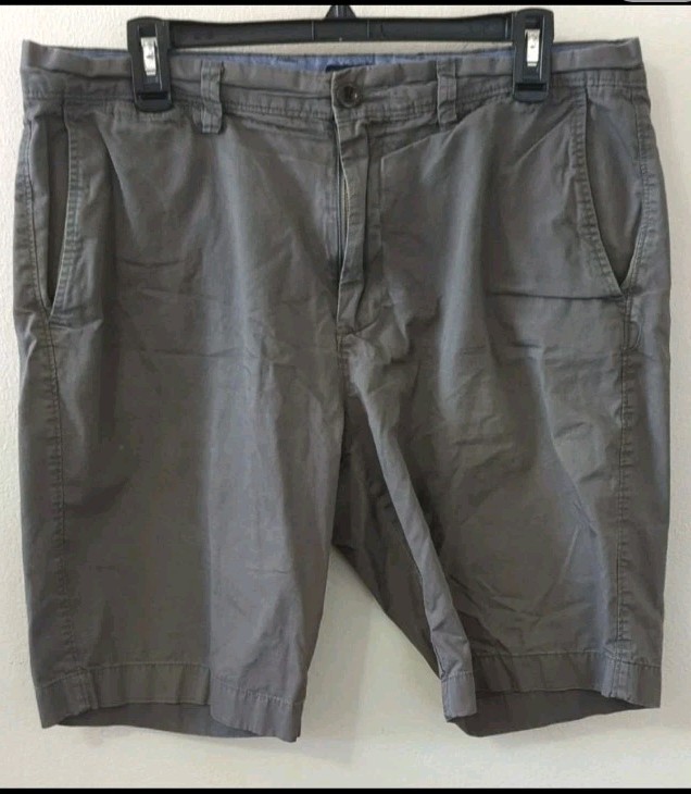 J Crew Club Mens 36 Flat-Front Chino Shorts Gray 100% Cotton 11