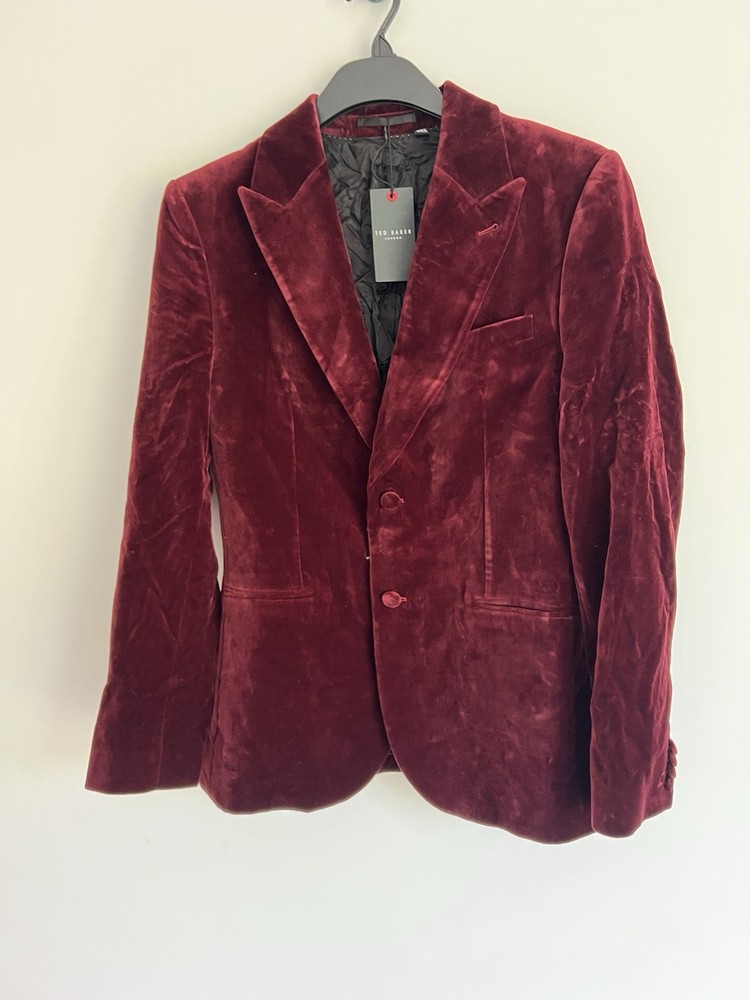 Ted Baker Red Edward Dinner Jacket Mens UK M TB 3 Suit Blazer Tuxedo New