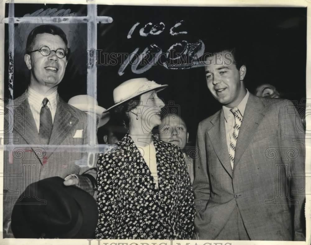 1938 Press Photo Swedish Princes Gustaf Adolf, Bertil & Princess Louise in IL