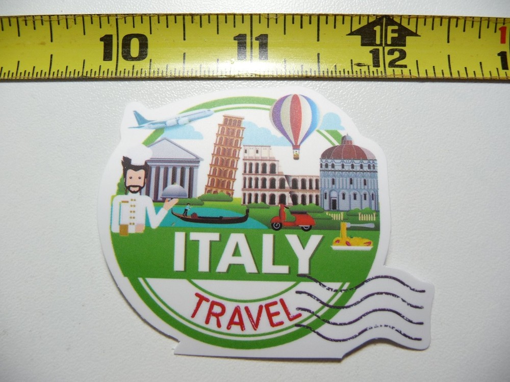Italy travel sticker decal scenic postmark vacation memories