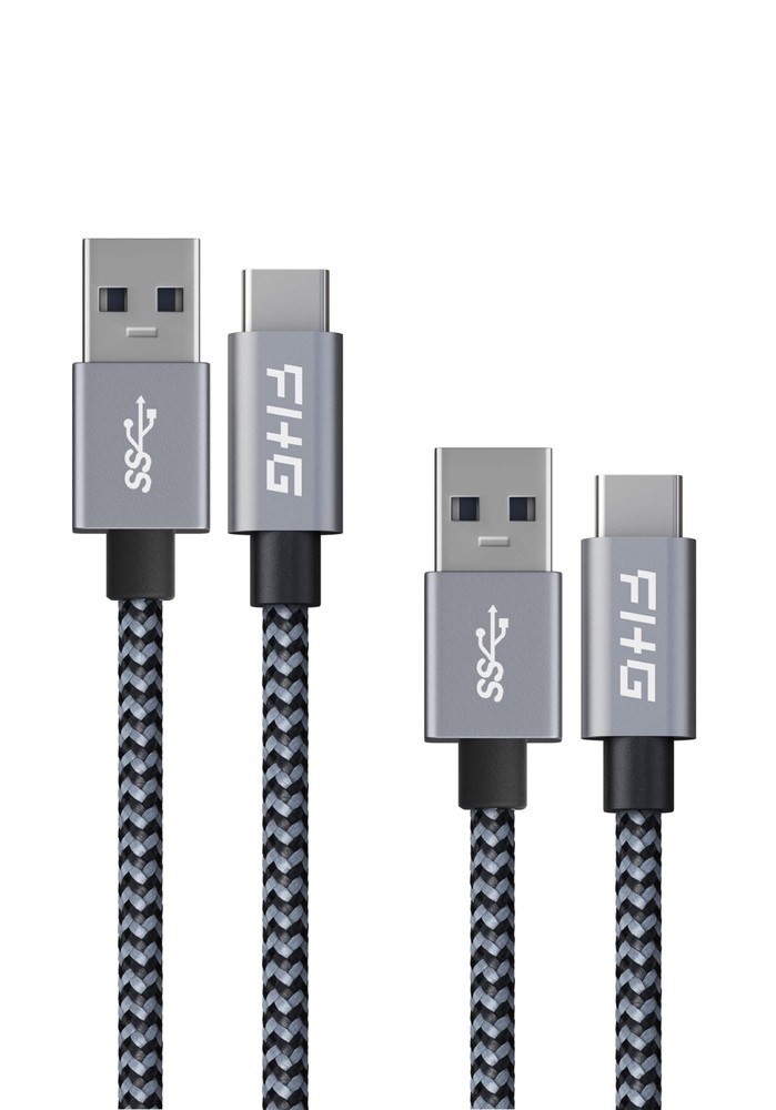 FHG 3.3FT USB 3.0 to USB C Cable 2Pack High-Speed Transfer of 1GB in 2sec 3A ...