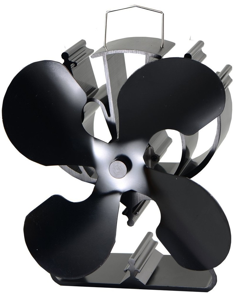 VODA Wood Stove Fan Heat Powered Fireplace No Electric, XX Large, Black