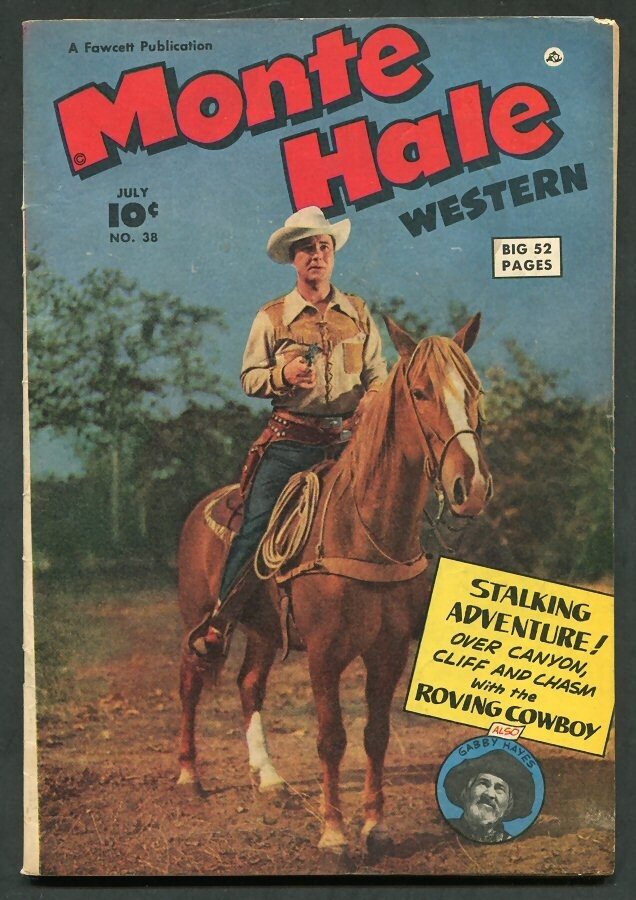 1949 #38 MONTE HALE WESTERN COMIC BOOK--FAWCETT---VG+