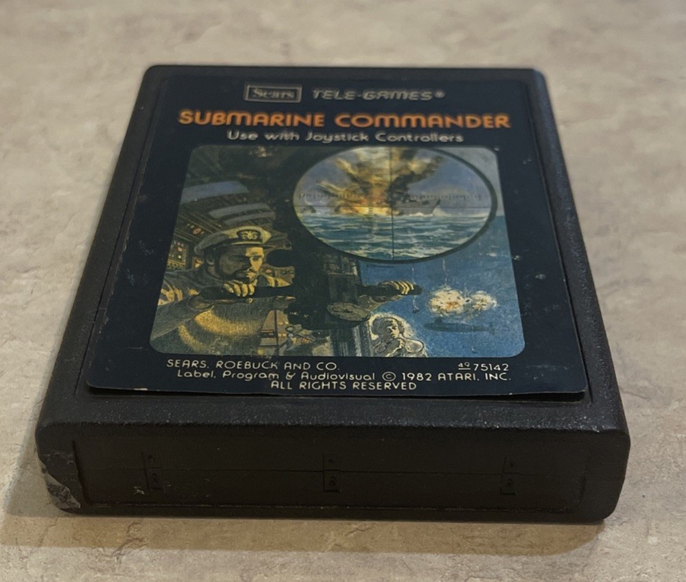 Submarine Commander Atari 2600 Sears Tele-Games Authentic Vtg 1982 Untested