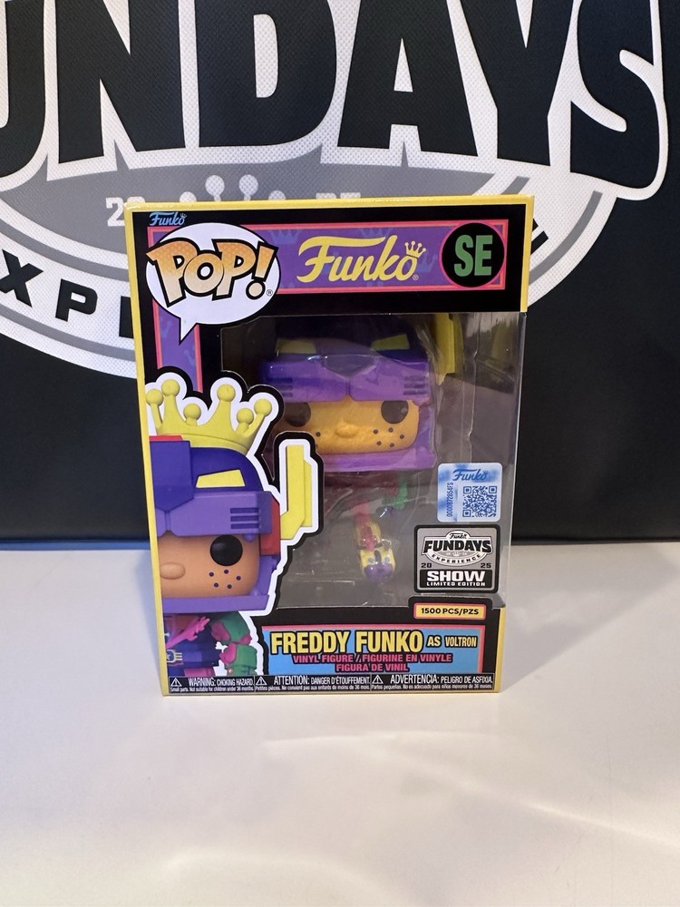 Funko Fundays 2025 Freddy Funko as Voltron LE 1500 Blacklight Pop Figure