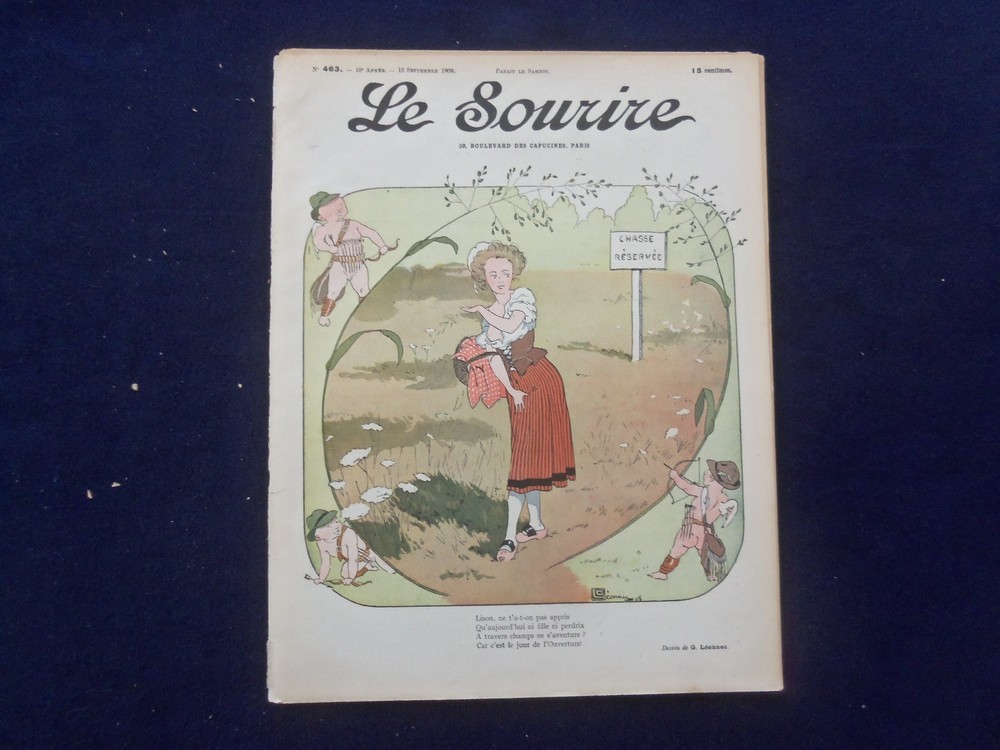 1908 SEP 12 LE SOURIRE MAGAZINE - ILLUSTRATED COMEDY - FRENCH TEXT - SP 4867N