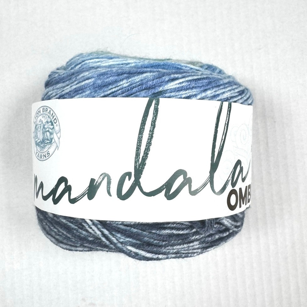 Lion Brand Yarns Mandala Ombre Yarn MANTRA 344yds 5.3oz Blue Green Acrylic