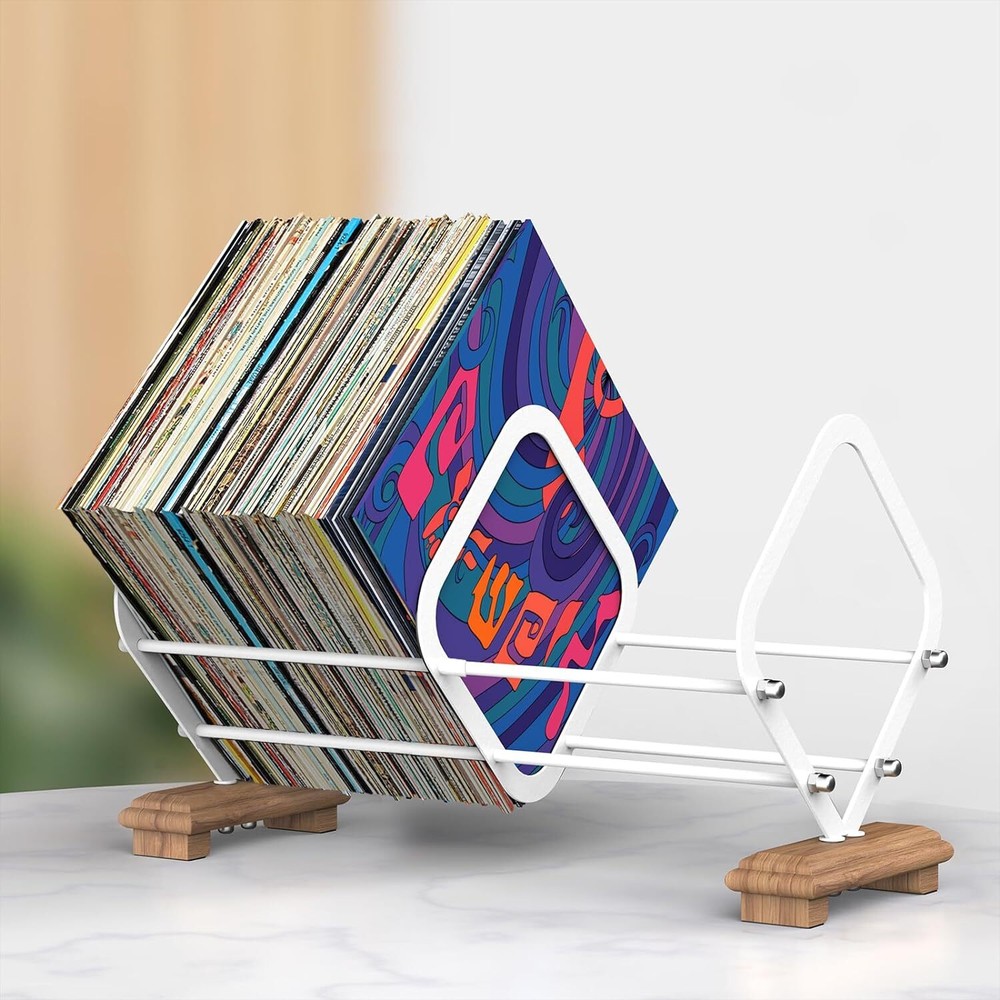 Vinyl Record Storage Holder, Organizer Display Rack Up to 80...