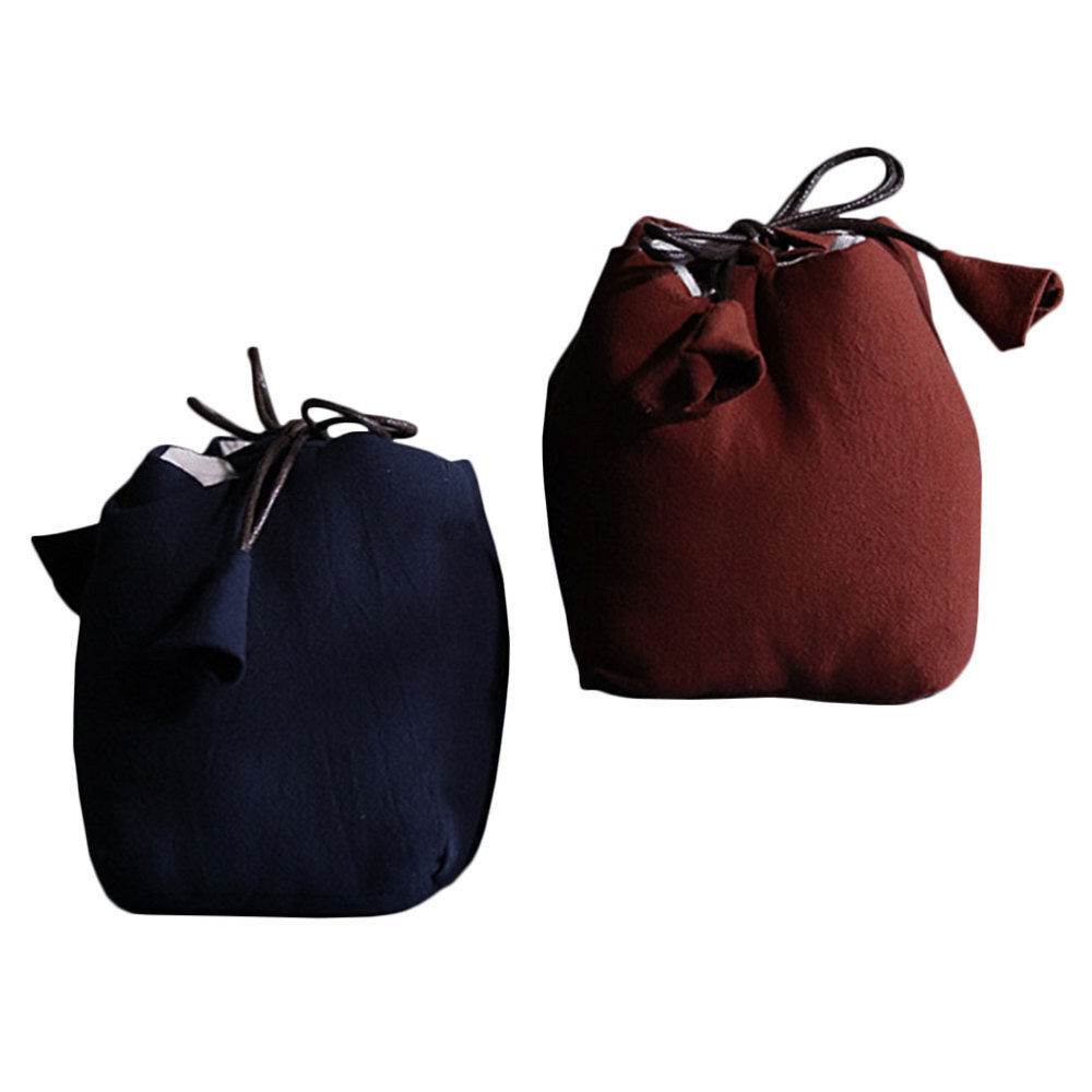 2 Pc Tea Storage Travel Tote Bag Coffee Holder Cup Organizers Waterproof Bags