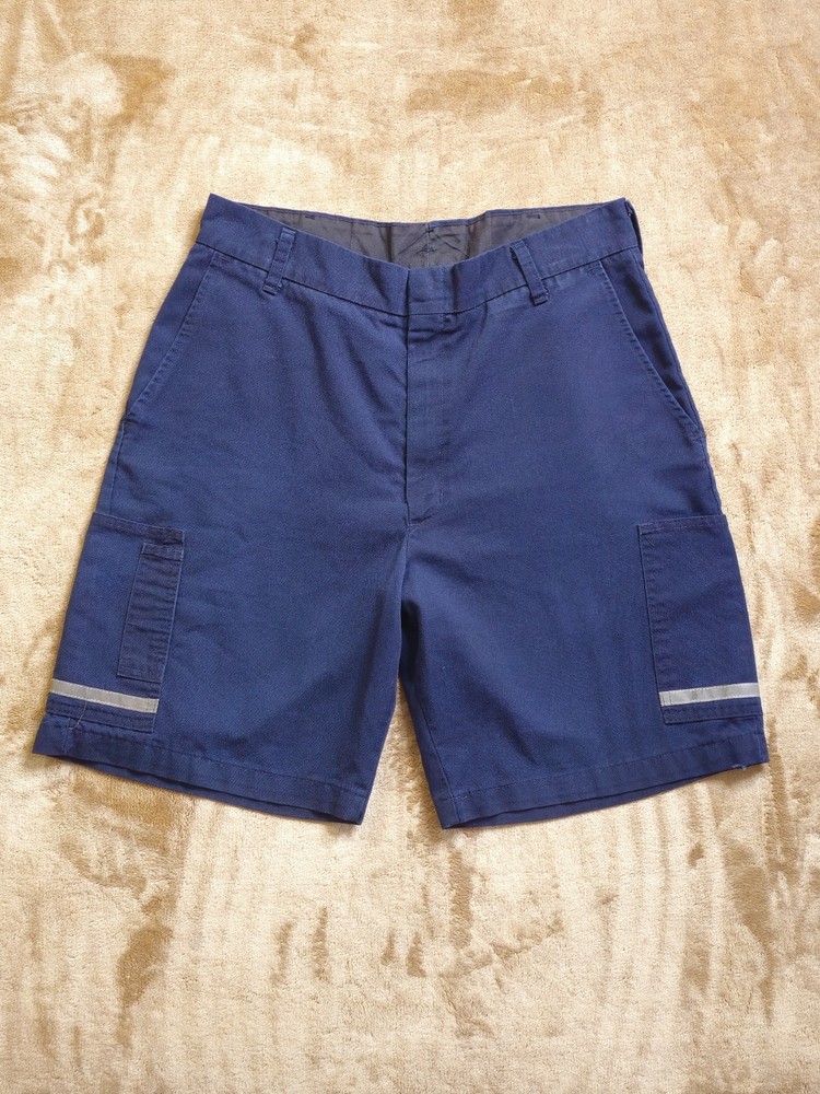 FedEx Reflective Cargo Shorts Mens 36R Navy Blue VF Imagewear Stan Herman