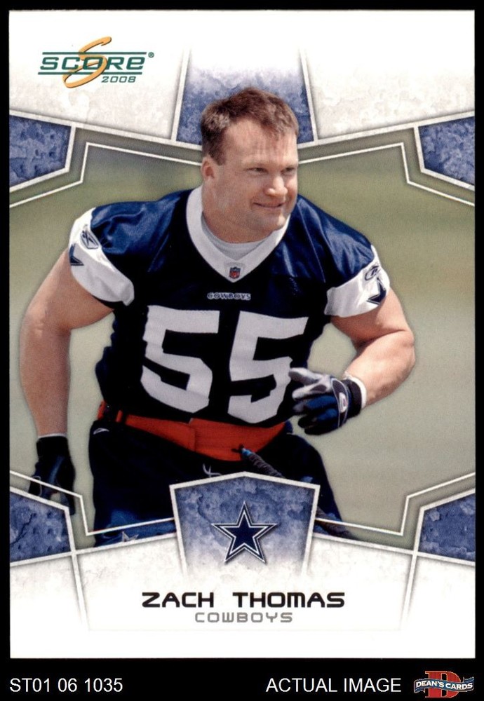 2008 Score #86 Zach Thomas Cowboys HOF Texas Tech 8 - NM/MT