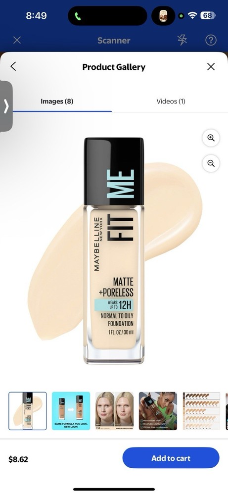 2 Pack Maybelline Fit Me Matte + Poreless Foundation 1oz Shade 110 Porcelain