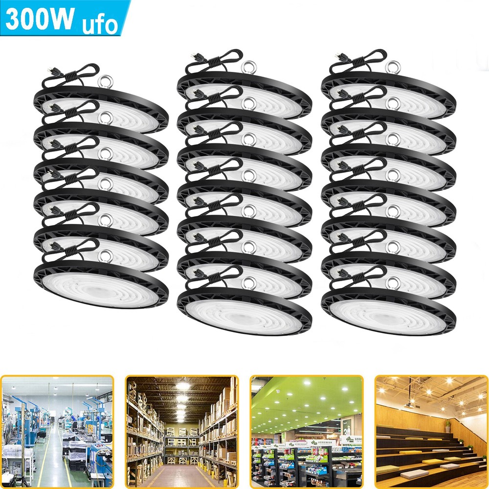 20 Pack 300W UFO Led High Bay Light Commercial Industrial Warehouse Shop Light