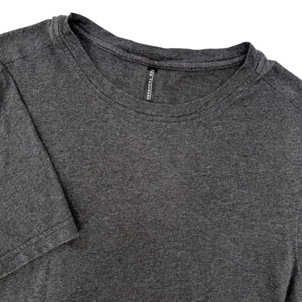 Ten Thousand Essential Shirt Mens Charcoal Gray Crew Neck Short Sleeve Tee Top